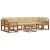 vidaXL Outdoor-Sofagarnitur 8 stk. Natur und Beige