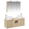 vidaXL Badezimmerschrank-Set 4 stk. Sonoma-Eiche Holzwerkstoff