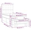 vidaXL Boxspringbett mit Matratze Rosa 80x200 cm Samt