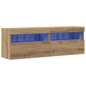 vidaXL TV-Wandschrank Wandmontiert 2 pcs Artisan-Eiche 60 x 30 x 40 cm