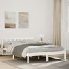 vidaXL Massivholzbett Extra Lang ohne Matratze Wei&szlig; 160x210 Kieferholz