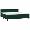 vidaXL Boxspringbett mit Matratze Dunkelgr&uuml;n 200x200 cm Samt