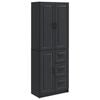 vidaXL Schrankset 2 pcs Schwarz Holzwerkstoff