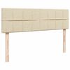 vidaXL Ottoman-Bett mit Matratze Creme 140x190 cm Stoff