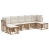 vidaXL Outdoor-Sofagarnitur Natur Polyester