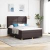 vidaXL Boxspringbett mit Matratze Dunkelgrau 90x190 cm Dunkelbraun