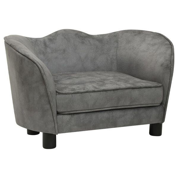 vidaXL Hundesofa Grau 66x43x40 cm Pl&uuml;sch