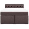 vidaXL Boxspringbett mit Matratze Dunkelbraun 140x190 cm Stoff
