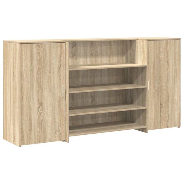 vidaXL Empfangstheke Sonoma-Eiche 200x50x103,5 cm Holzwerkstoff