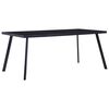 vidaXL Esstisch Schwarz 160 x 80 x 75 cm Hartglas