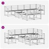 vidaXL Outdoor-Sofagarnitur 9 pcs Natur Massivholz Akazie