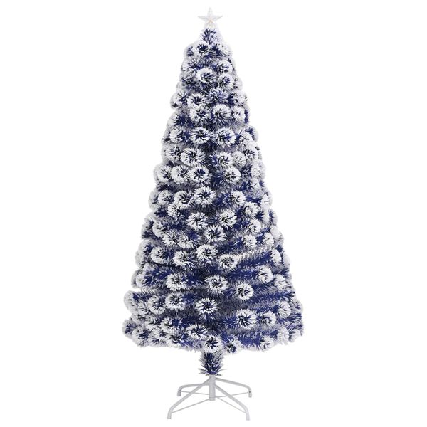 vidaXL Künstlicher Weihnachtsbaum mit Beleuchtung 120 cm Glasfaser