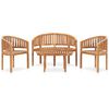 vidaXL 4-tlg. Garten-Lounge-Set Massivholz Teak