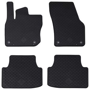 vidaXL Autofu&szlig;matte 4 pcs Schwarz VW TIGUAN TDI Gummi