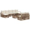 vidaXL Gartensofa-set 10 pcs Beige Poly-Rattan