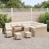 vidaXL Garten-Sofa-Set mit Kissen mit Speicher 13 pcs Beige und Creme