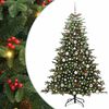 vidaXL K&uuml;nstlicher Weihnachtsbaum mit 300 LEDs mit St&auml;nder Gr&uuml;n 180 cm