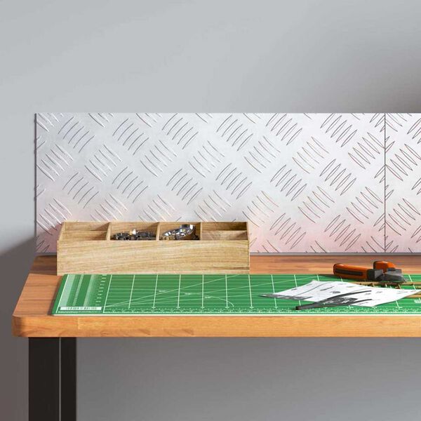 vidaXL Treppe Tritt Rechtwinklig 2 pcs Silber 50 x 20 cm Aluminium