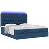vidaXL Ottoman-Bett mit Matratzen & LEDs Blau 160x200 cm Stoff