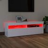 vidaXL TV-Schrank mit LED-Leuchten Wei&szlig; 120x35x40 cm