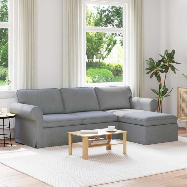 vidaXL Sofa Hellgrau Gesamtabmessungen: 245 x 138 x 80 cm (B x T x H)