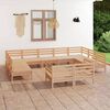 vidaXL 11-tlg. Garten-Lounge-Set Massivholz Kiefer