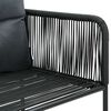 vidaXL 3-tlg. Garten-Essgruppe PVC Rattan Schwarz und Braun