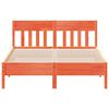 vidaXL Massivholzbett ohne Matratze Wachsbraun 120x200 cm Kiefernholz