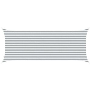 vidaXL Sonnensegel Hellgrau und Wei&szlig; 5 x 2 m 100 % Polyester Oxford