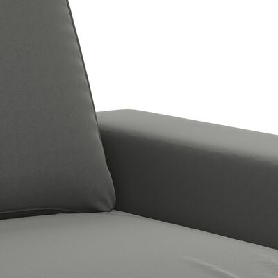 vidaXL 3-Sitzer-Sofa Dunkelgrau 210 cm Mikrofasergewebe