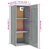 vidaXL H&auml;ngeschrank Grau Sonoma 35x34x90 cm Holzwerkstoff