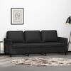 vidaXL 3-Sitzer-Sofa Schwarz 180 cm Kunstleder