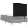 vidaXL Boxspringbett mit Matratze Hellgrau 120 x 200 cm Stoff