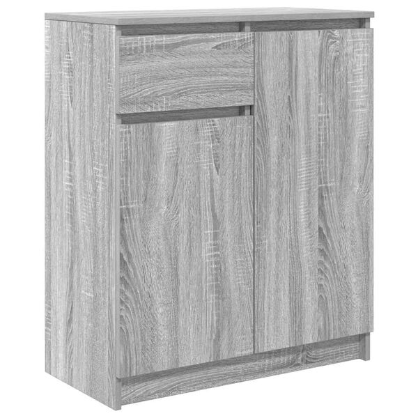 vidaXL Sideboard mit Schublade Grau Sonoma 71x35x84 cm Holzwerkstoff
