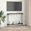 vidaXL Konsolentisch mit Regal Schwarz Eichen-Optik 100 x 22,5 x 75 cm