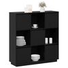vidaXL Highboard Schwarz 110,5x35x117 cm Massivholz Kiefer
