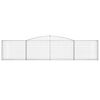 vidaXL Gabionen mit Hochbogen 10 Stk. 400x30x80/100cm Verzinktes Eisen