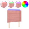 vidaXL LED Kopfteil Rosa 93x16x118/128 cm Samt
