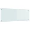 vidaXL K&uuml;chenr&uuml;ckwand Wei&szlig; 110 x 40 x 0,6 cm Geh&auml;rtetes Glas