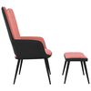 vidaXL Relaxsessel mit Hocker Rosa Samt und PVC