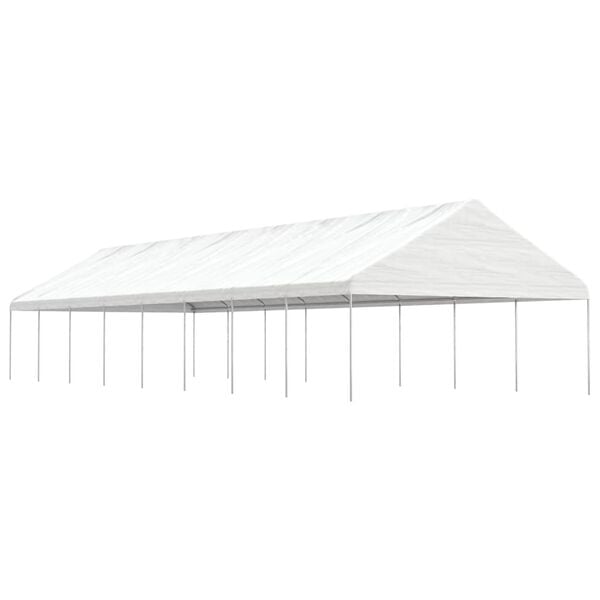 vidaXL Pavillon mit Dach Wei&szlig; 17,84x5,88x3,75 m Polyethylen