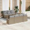 vidaXL Garten-Sofa-Set mit Kissen 8 pcs Beige, Grau 55 x 55 x 37 cm