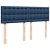 vidaXL Boxspringbett mit Matratze Blau 160x200 cm Stoff