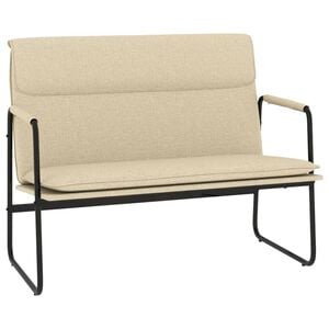 vidaXL Sitzbank Creme 100x64x80 cm Stoff