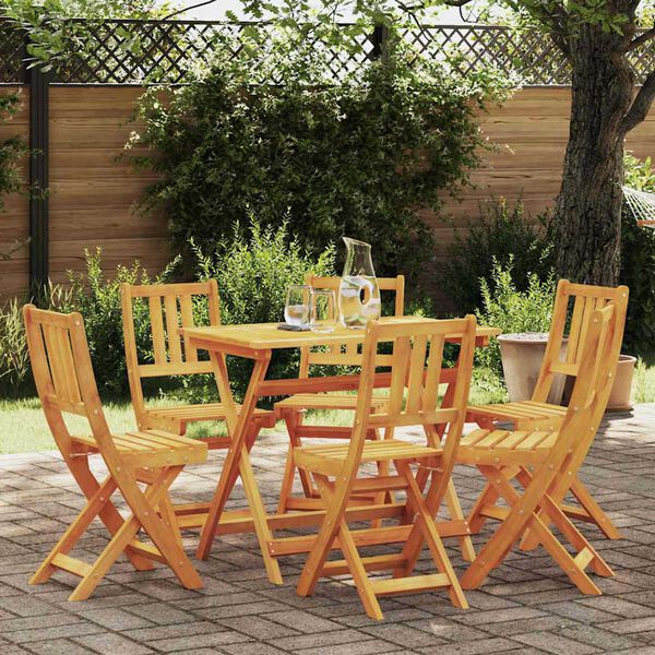 vidaXL Gartenstuhl 6 pcs &Ouml;l-Natur 40 x 42 x 85 cm Massivholz Akazie