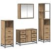 vidaXL Badezimmerm&ouml;bel-Set 4 Stk. Artisan-Eiche 80 x 33 x 60 cm