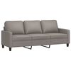 vidaXL 3-Sitzer-Sofa mit Hocker Taupe 180 cm Stoff