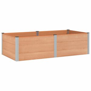 vidaXL Hochbeet Braun 200 x 100 x 54 cm WPC und Aluminium