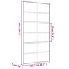 vidaXL Schiebetür Golden 102,5x205 cm Matt ESG-Glas und Aluminium