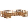 vidaXL Ecksofa Set 7 pcs Natur Massivholz Akazie